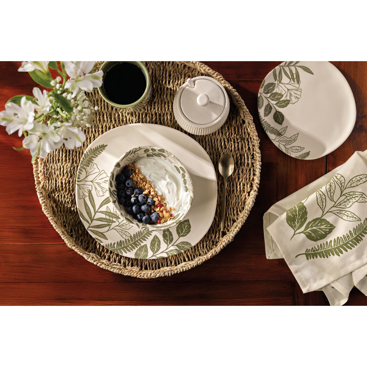 Fresco Melamine Side Plate - Moss