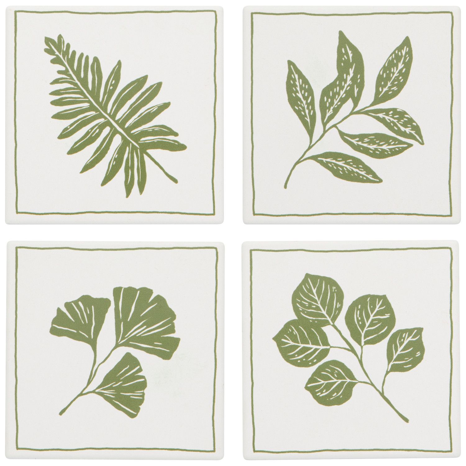 Coasters Set of 4 - Fern and Frond