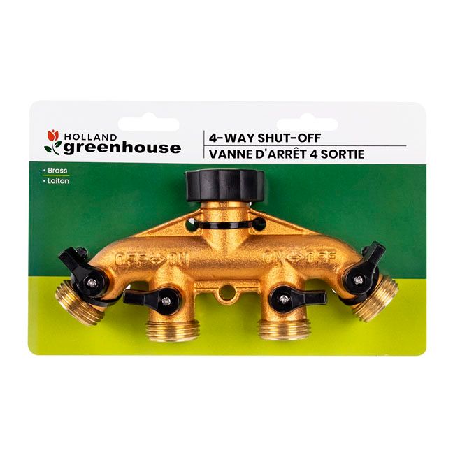 Solid Brass 4-Way Hose Connector