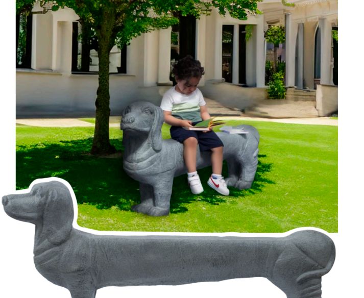 Dog Dachshund Bench - 55.5x 25.6"