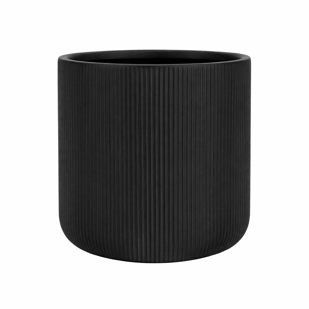 Nuovo Pot Round, Color: Black, Size: h17xd22cm