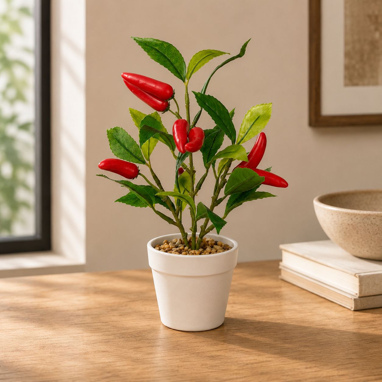 Pepper Plant In Pot Red - 28cm