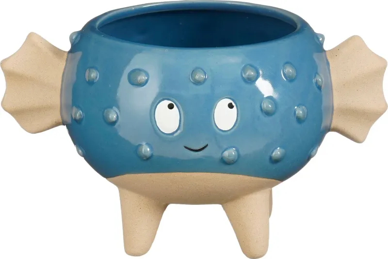 Funny Pot Fish Blue - 18.5x13.5x11cm