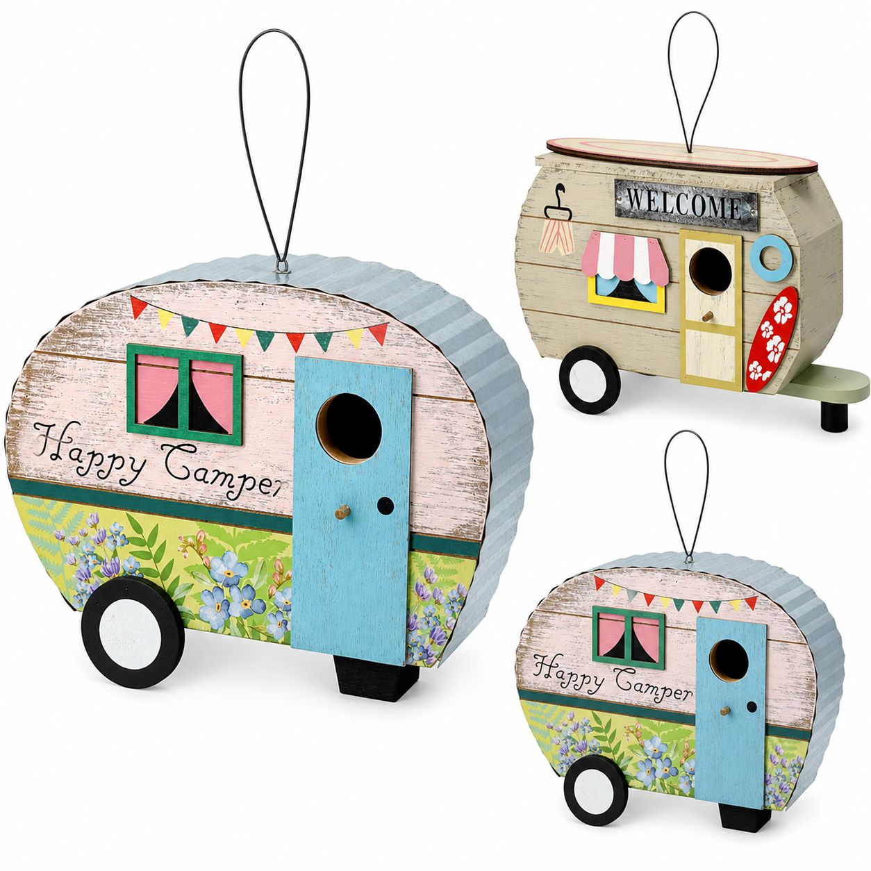 Bird House Caravan 24X9X17cm