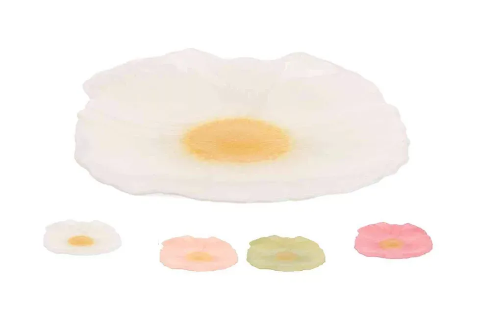 Glass Dish 28cm Flower