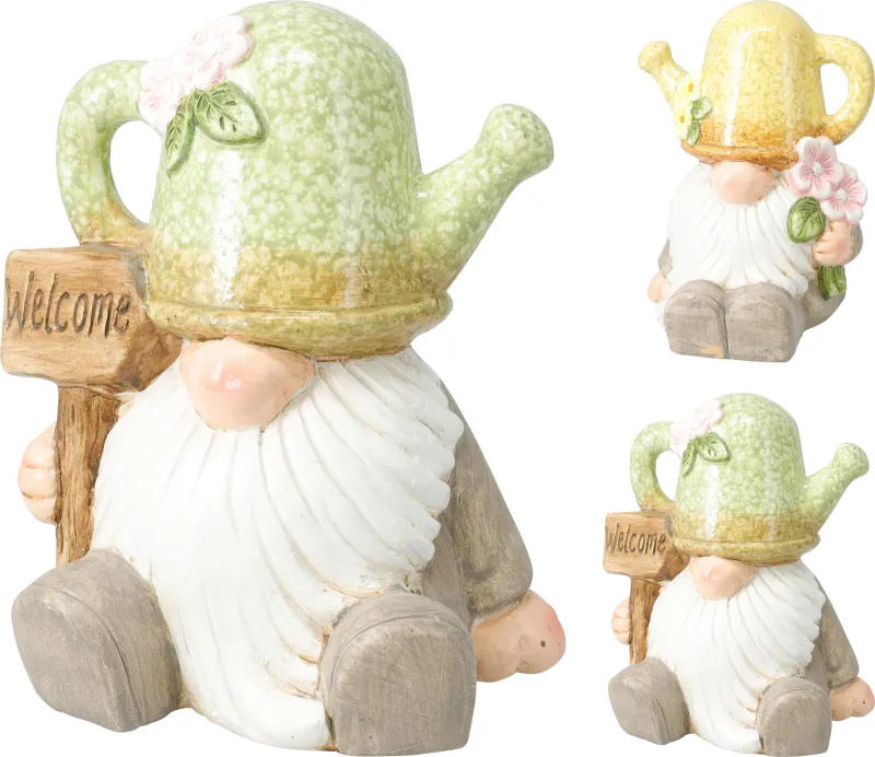 Gnome Sitting 13X12X16cm