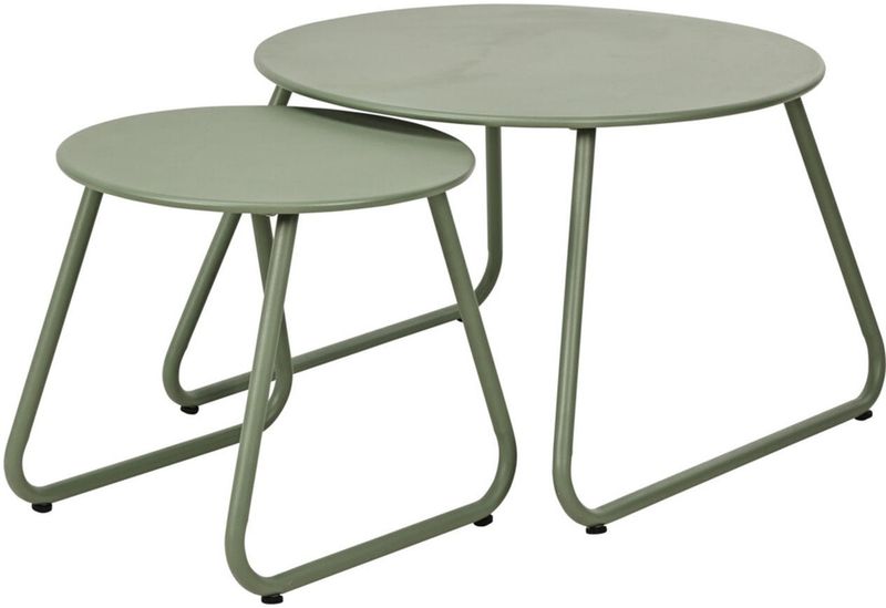 Side Table Set 2Pcs Green