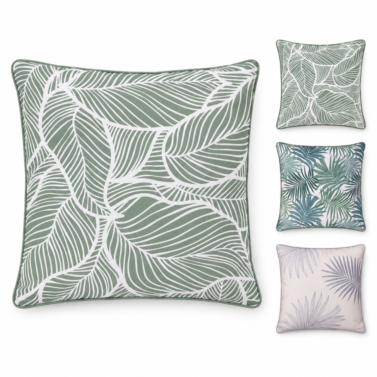 Cushion 45X45cm 3 Assorted Leaves