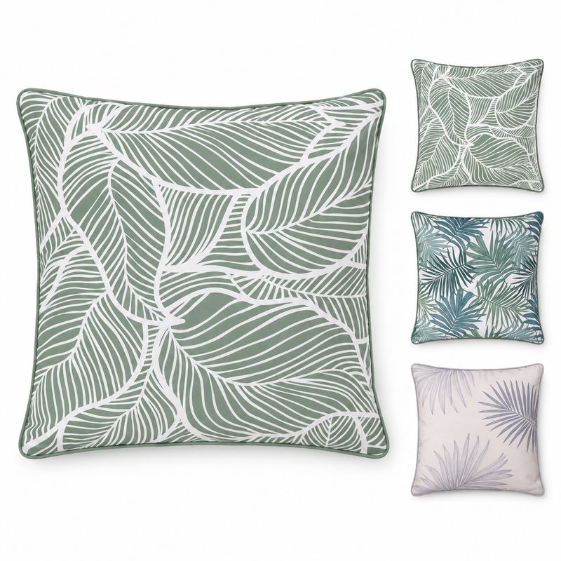 Cushion 45X45cm 3 Assorted Leaves