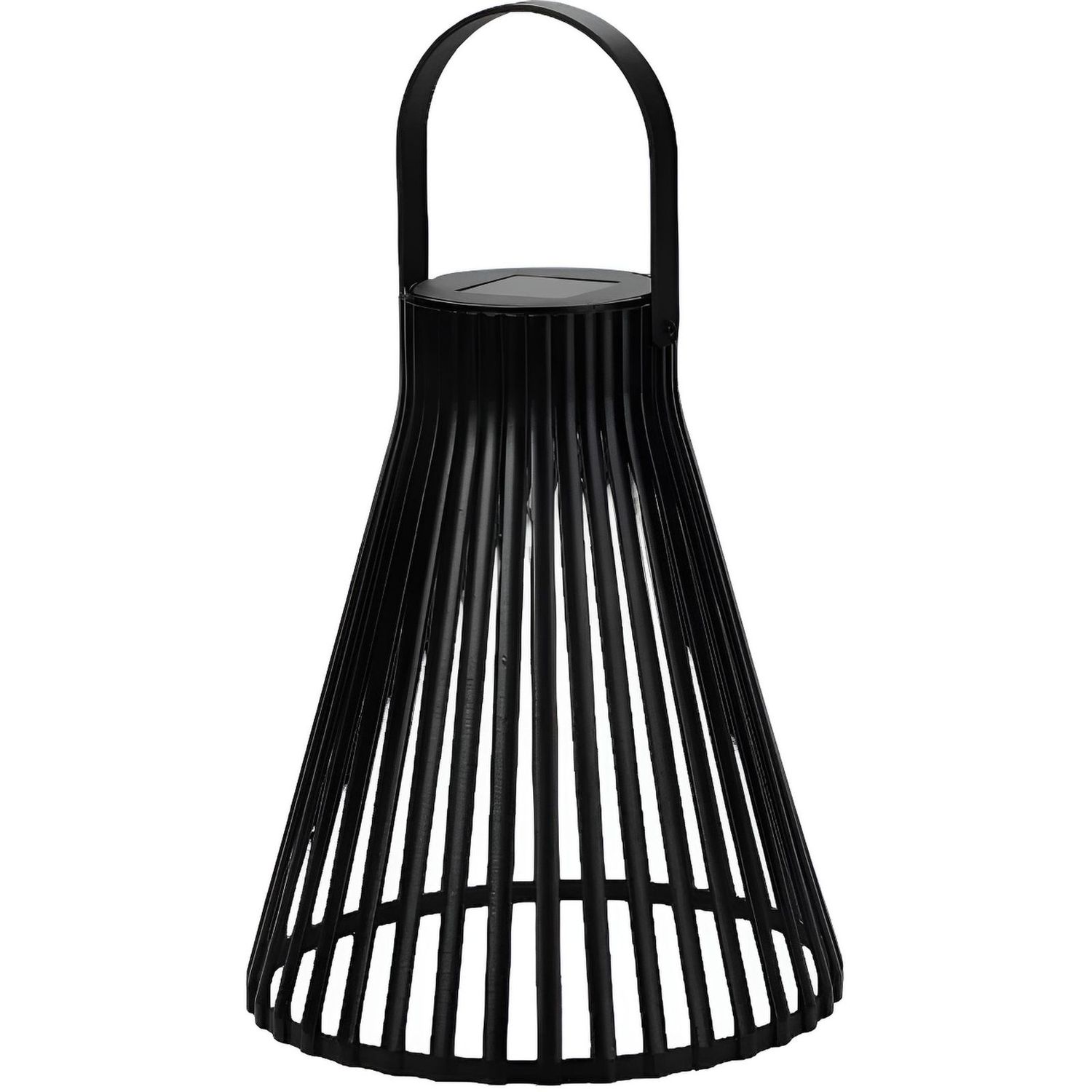 Solar Lantern H24cm Black