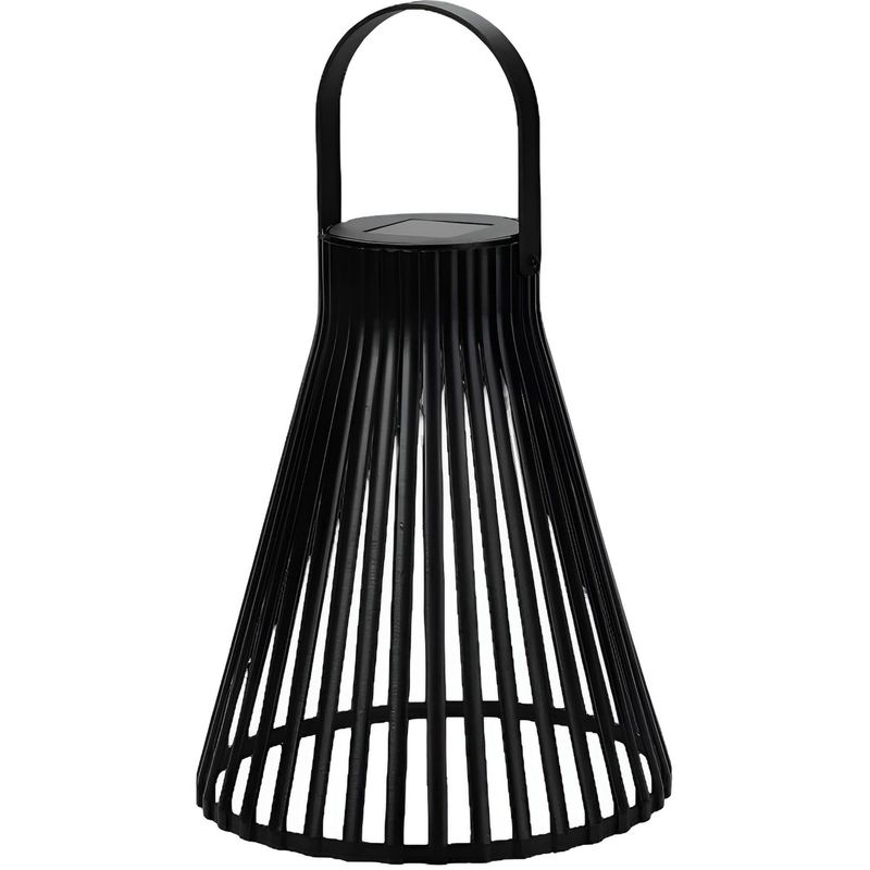 Solar Lantern H24cm Black