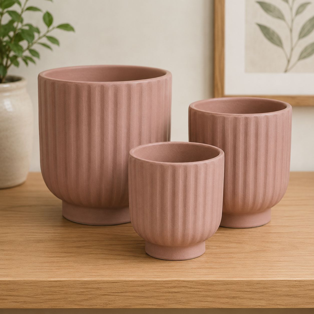 Planter Dolomite Round Matte