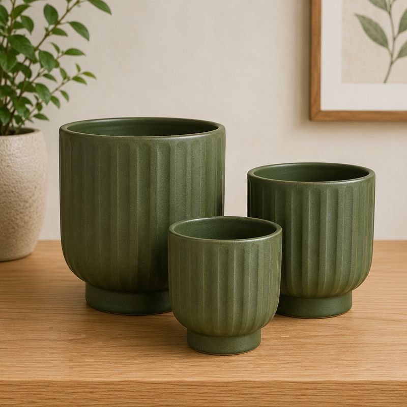 Planter Dolomite Round Matte