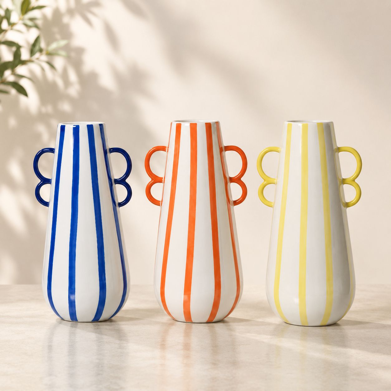 Vase Porcelain Stripes 22cm Vase Porcelain Stripes 22cm