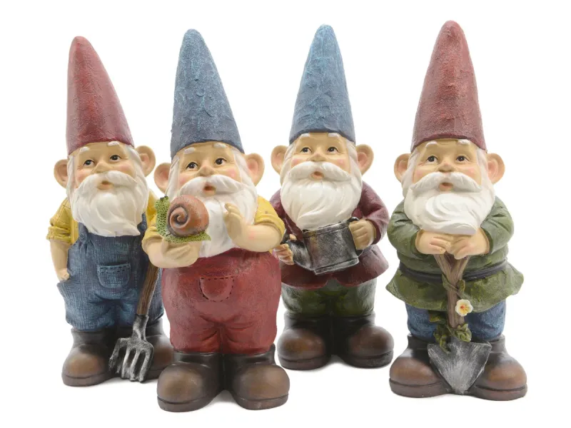 Gnome Polyresin 4 Assorted 29cm