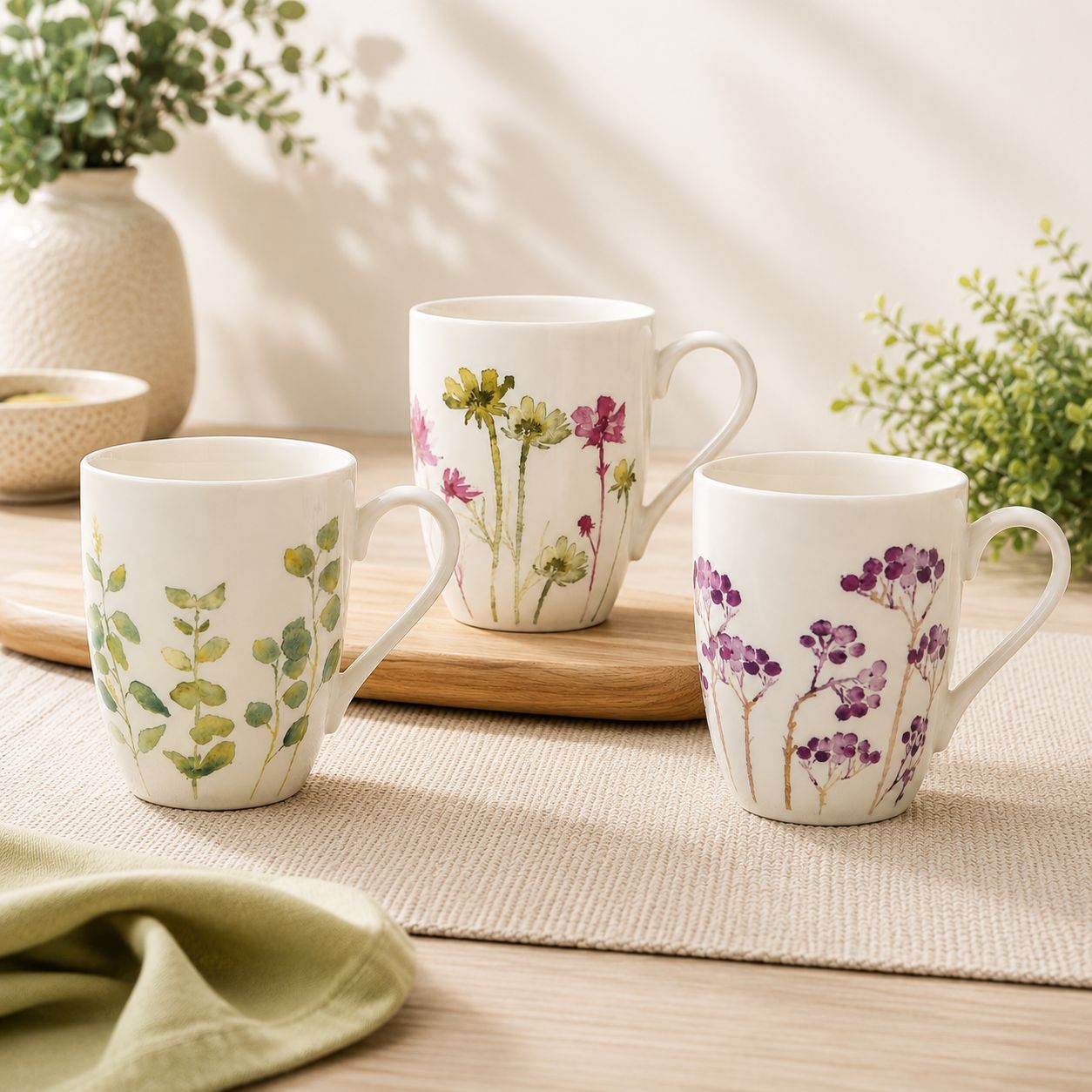Mug Porcelain Matt Flower 3 Assorted Mug Porcelain Matt Flower 3 Assorted