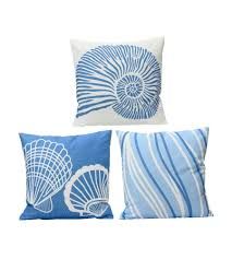 Outdoor Cushion 45x45cm 3 Assorted Blue Beach Print