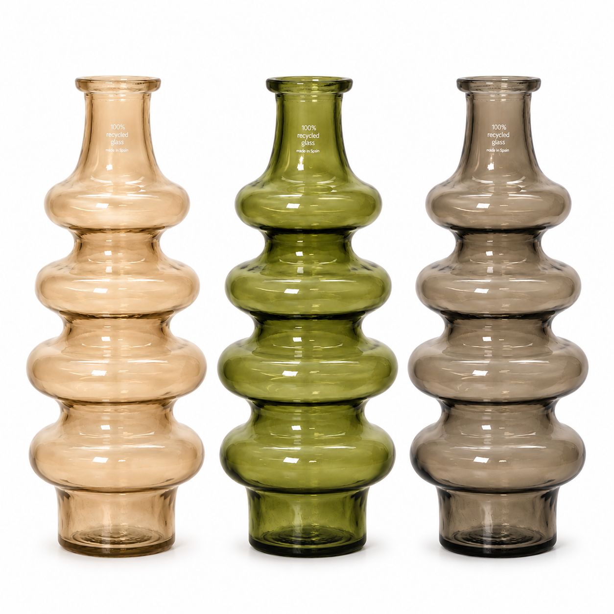 Vase Recycled Glass Glossy