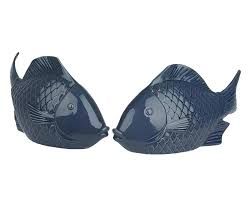 Fish Porcelain 2 Assorted 6.7cm Blue