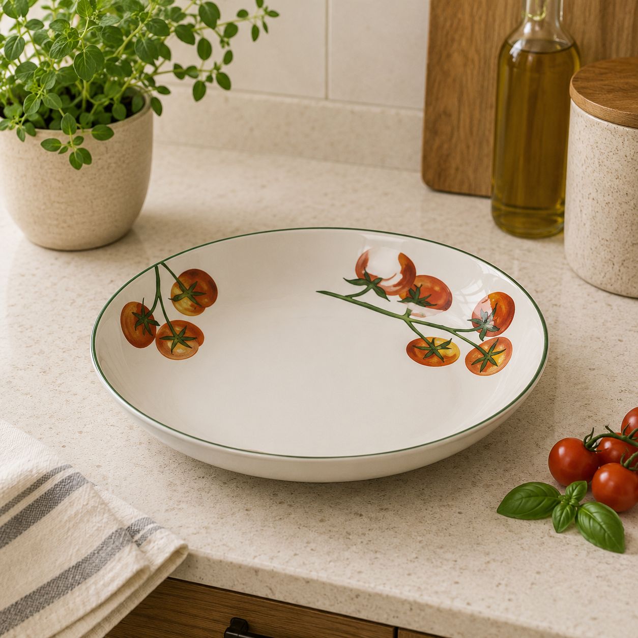 Bowl Porcelain Round Tomato 20cm