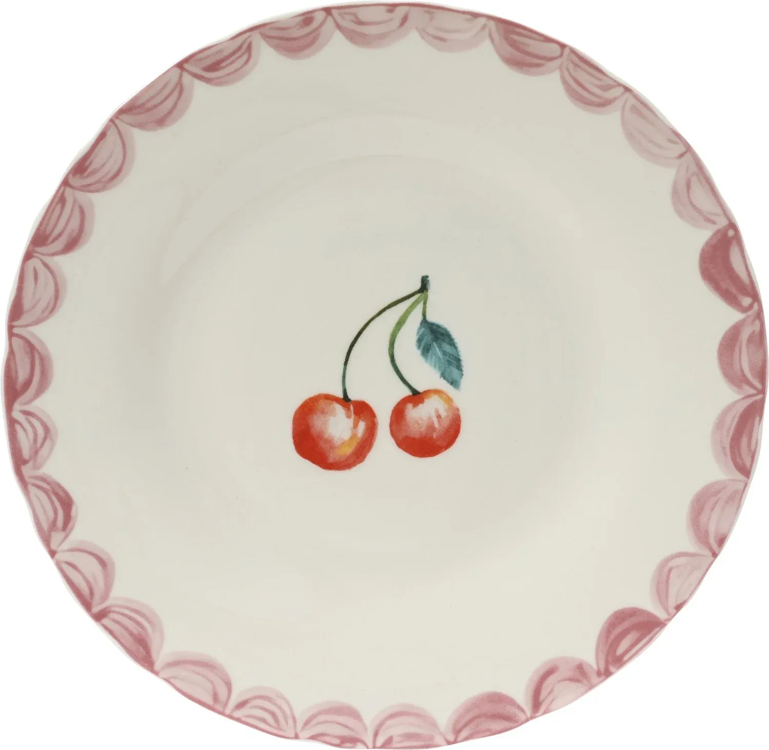 Breakfast Plate Porcelain Cherry 20.5cm