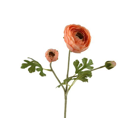 Artificial Ranunculus Stem Real Touch 51cm Peach Artificial Ranunculus Stem Real Touch 51cm Peach