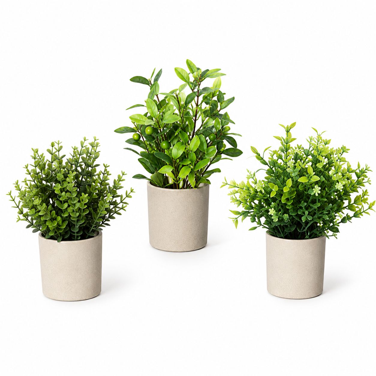Artificial Plant in Paper Pot 3 Assorted 18cm