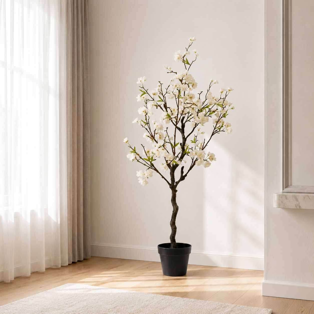Artificial Cherry Blossom In Pot 125cm