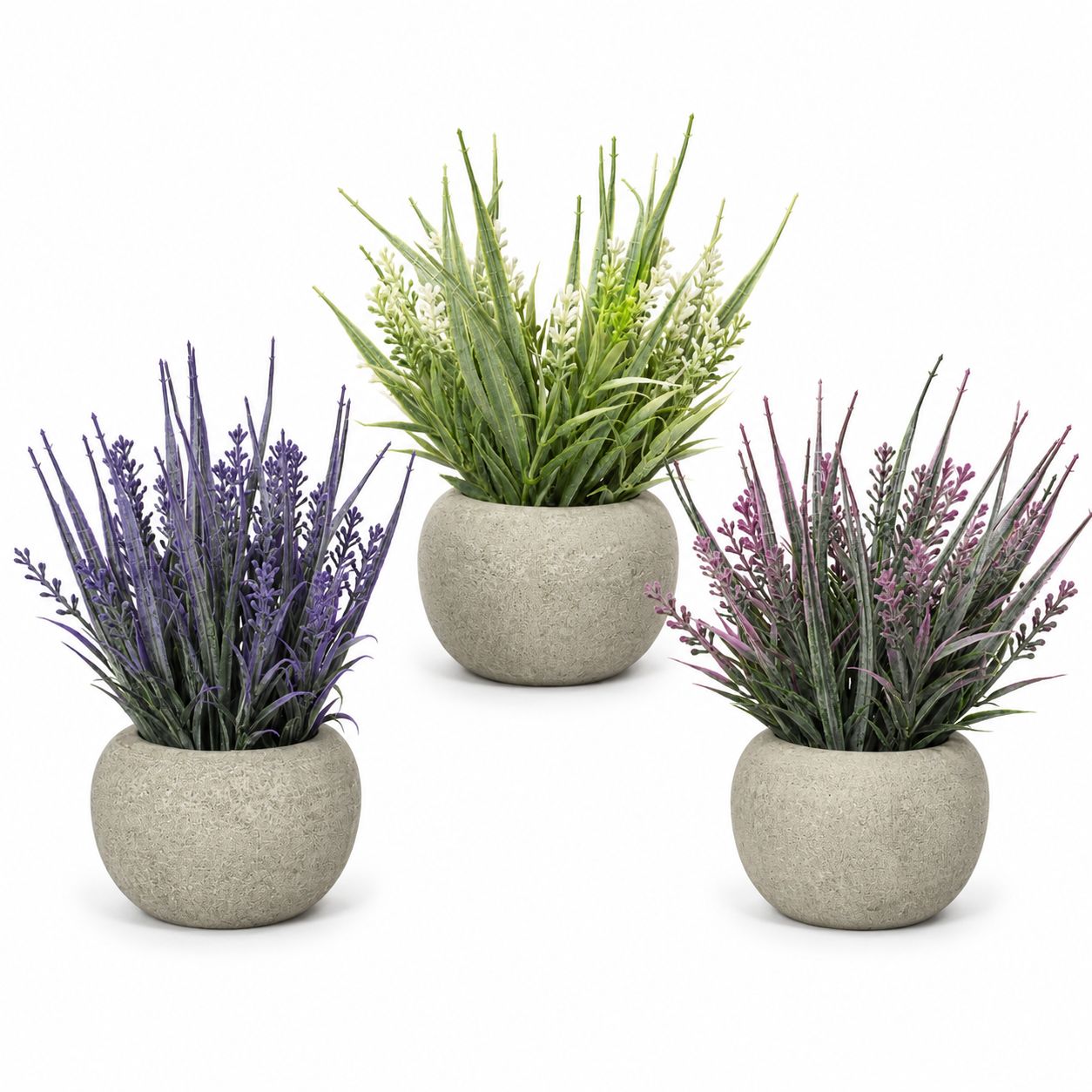 Artificial Lavender in Paper Pot 3 Assorted 20cm