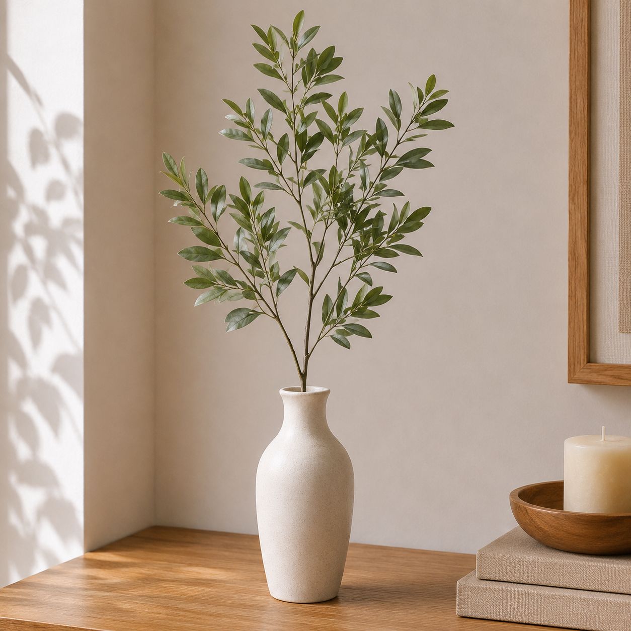 Artificial Spray on Stem Leaf 97cm