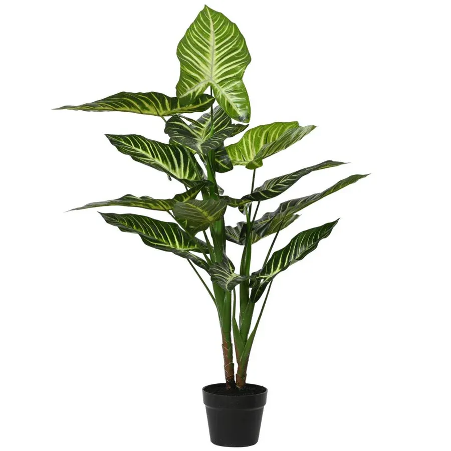 Artificial Caladium Lindenii in Pot