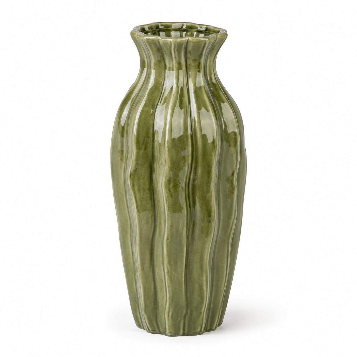 Vase Porcelain Reaction Glaze 41.5cm Green