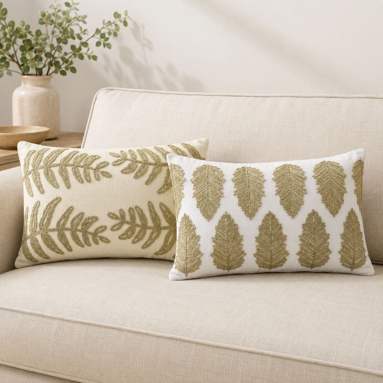 Cushion Poly Cotton Embroidery 2 Assorted 50x30cm Cushion Poly Cotton Embroidery 2 Assorted 50x30cm