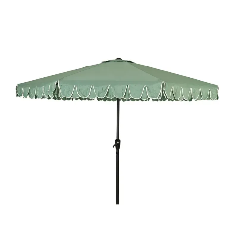 Umbrella Green Polyester Outdoor D270x235cm
