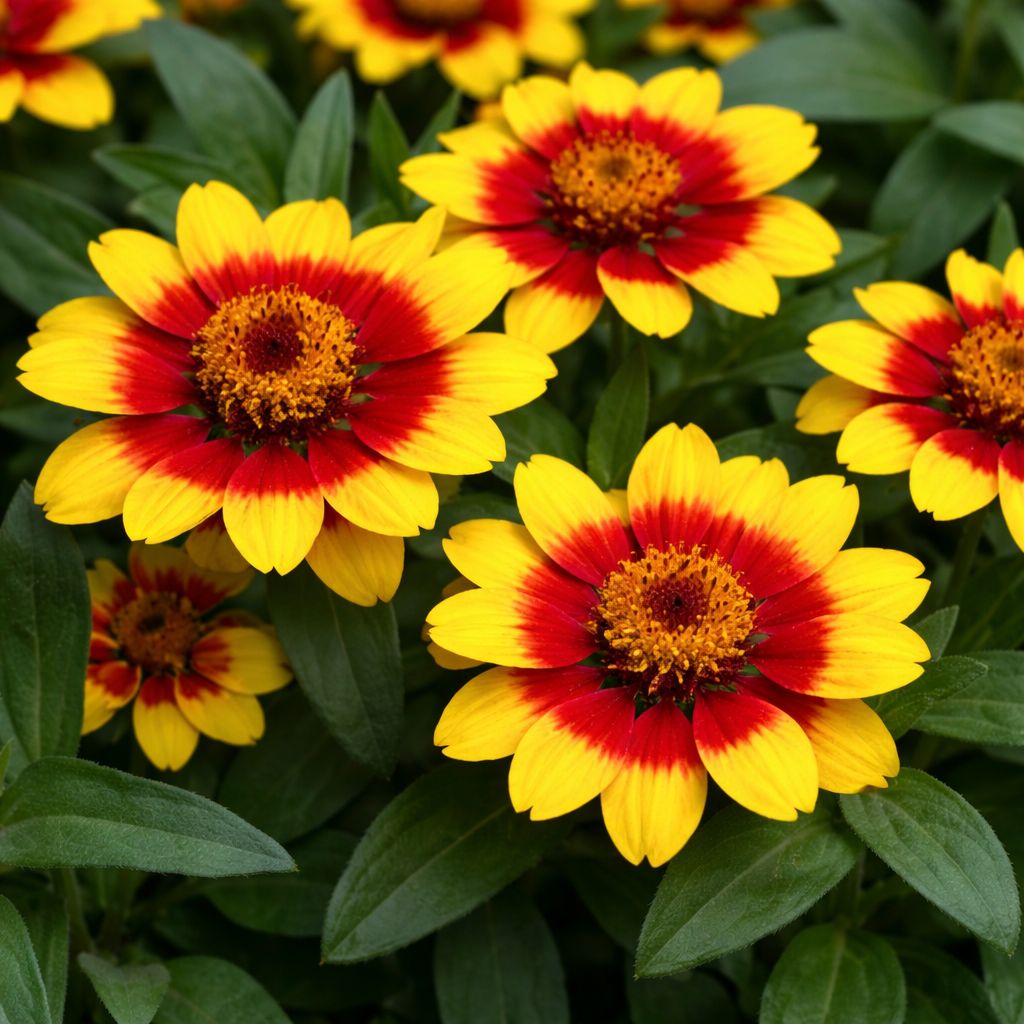 Zinnia - Profusion Red Yellow Bicolor (6 Pack Regular)