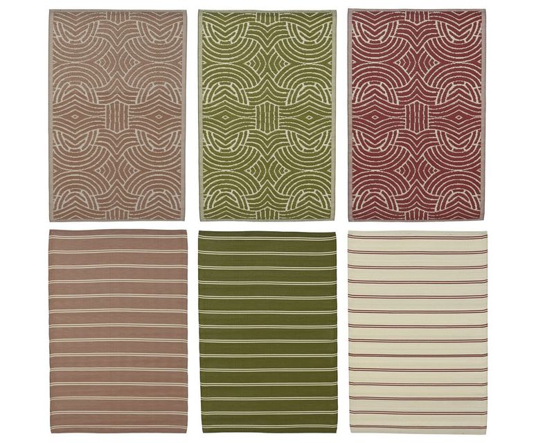 Outdoor Rug Polyproylene 120x180 - 6 Assorted PDQ