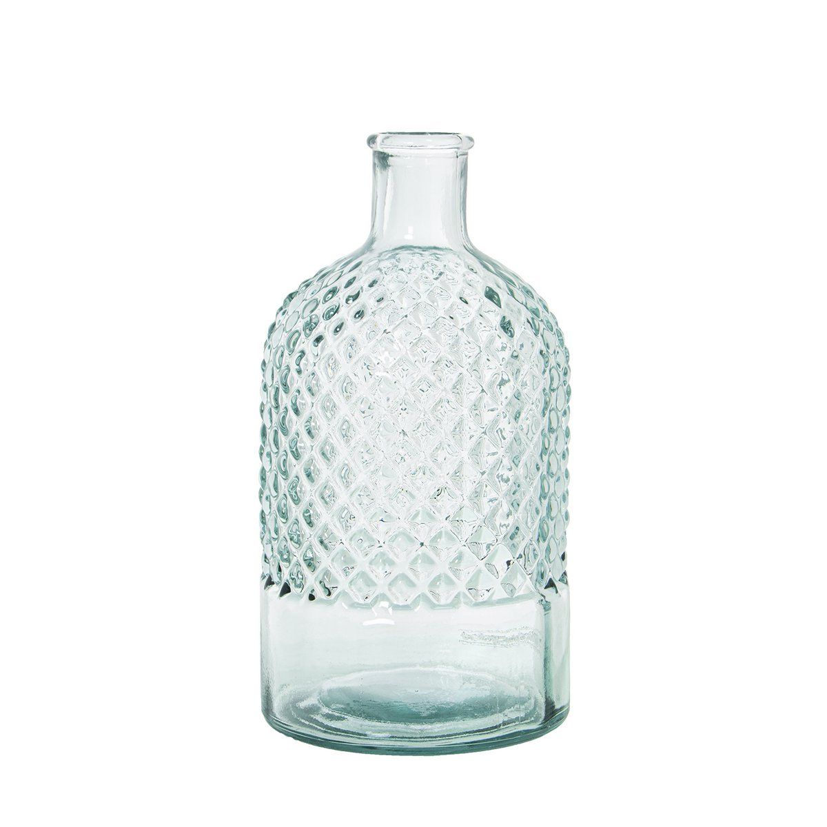 Vase Recycled Glass Translucent 22cm