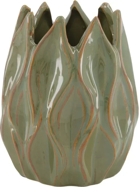 Vase Ceramic Green Art