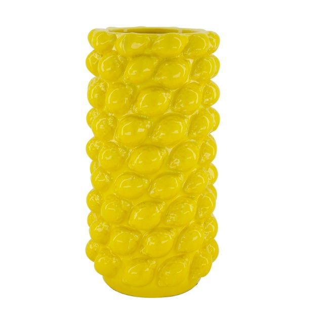 Vase Lemon Ceramic Yellow