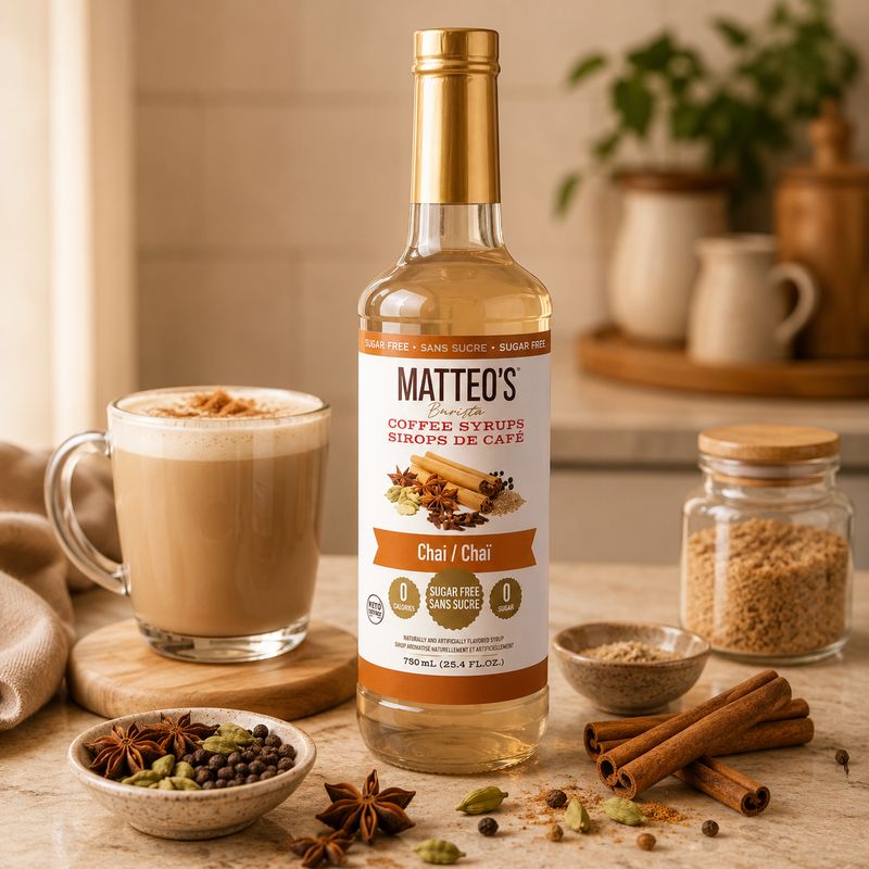 Matteo's Sugar Free Chai Syrup 750ml