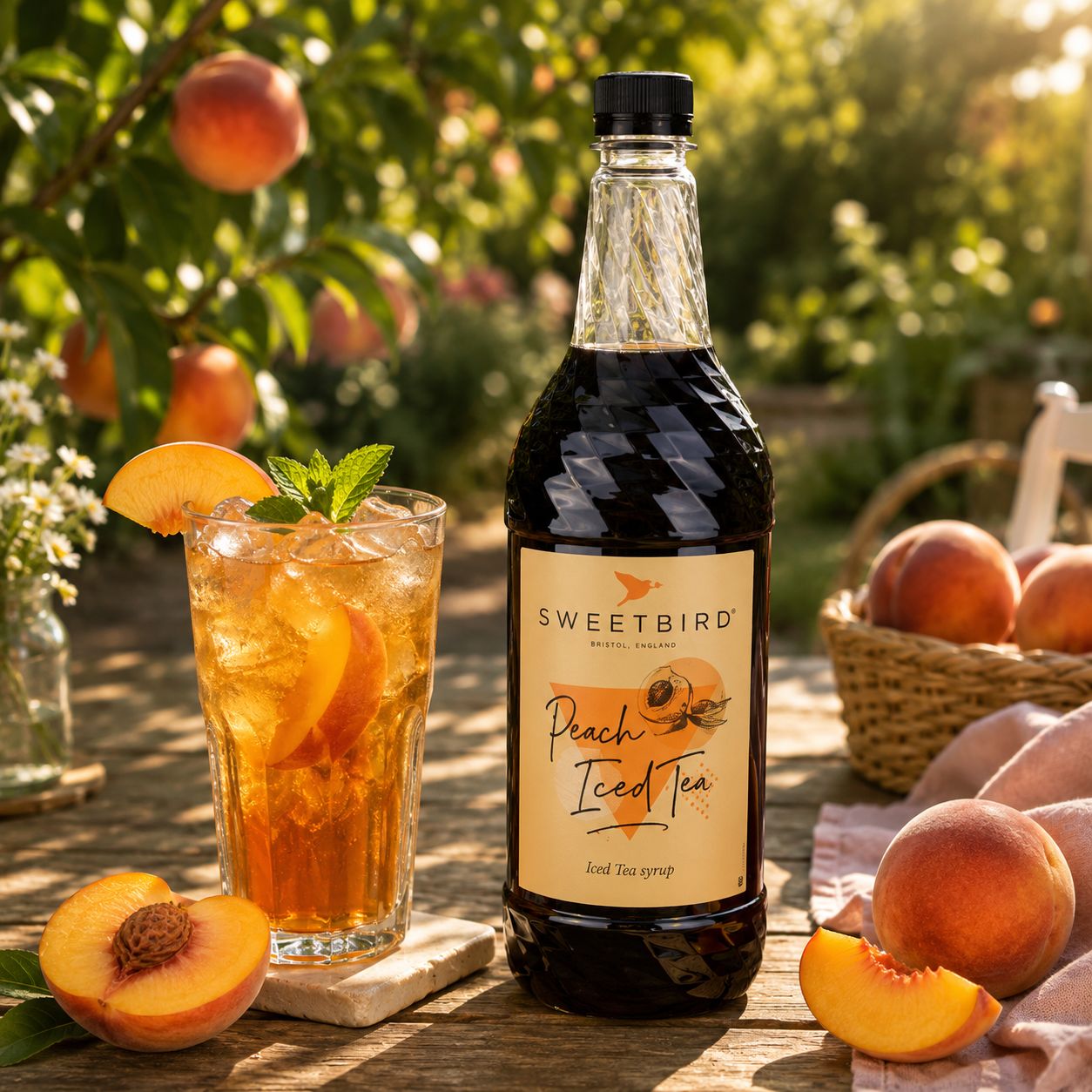 Sweetbird Peach Iced Tea Syrup 1L