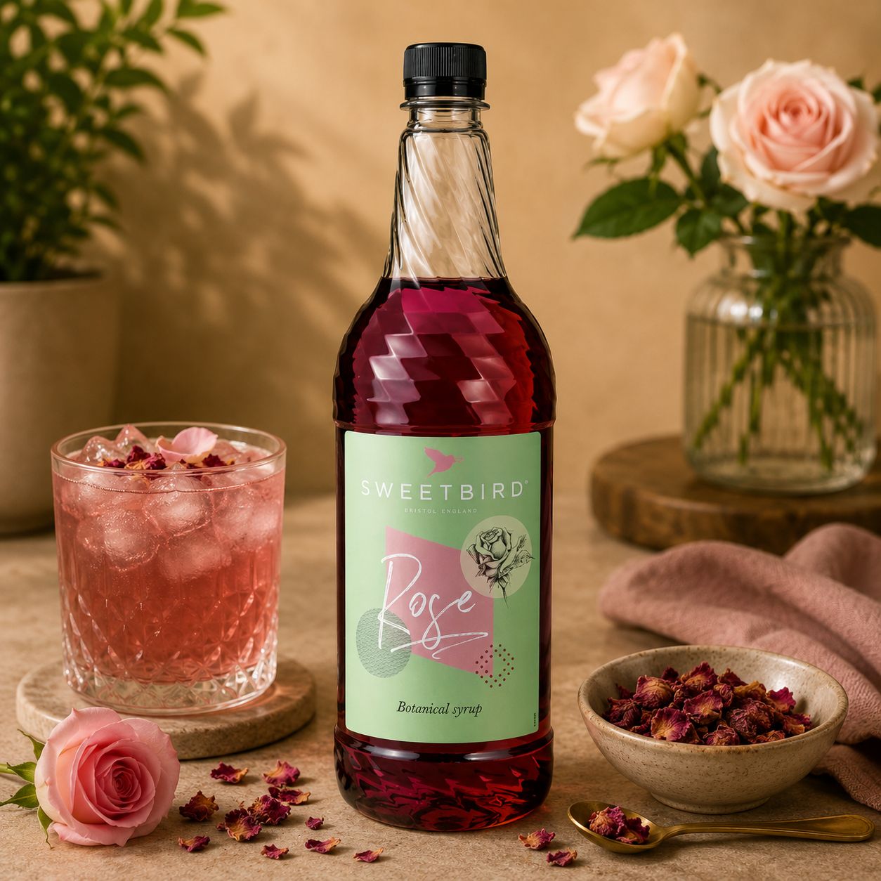 Sweetbird Botanical Rose Syrup 1L