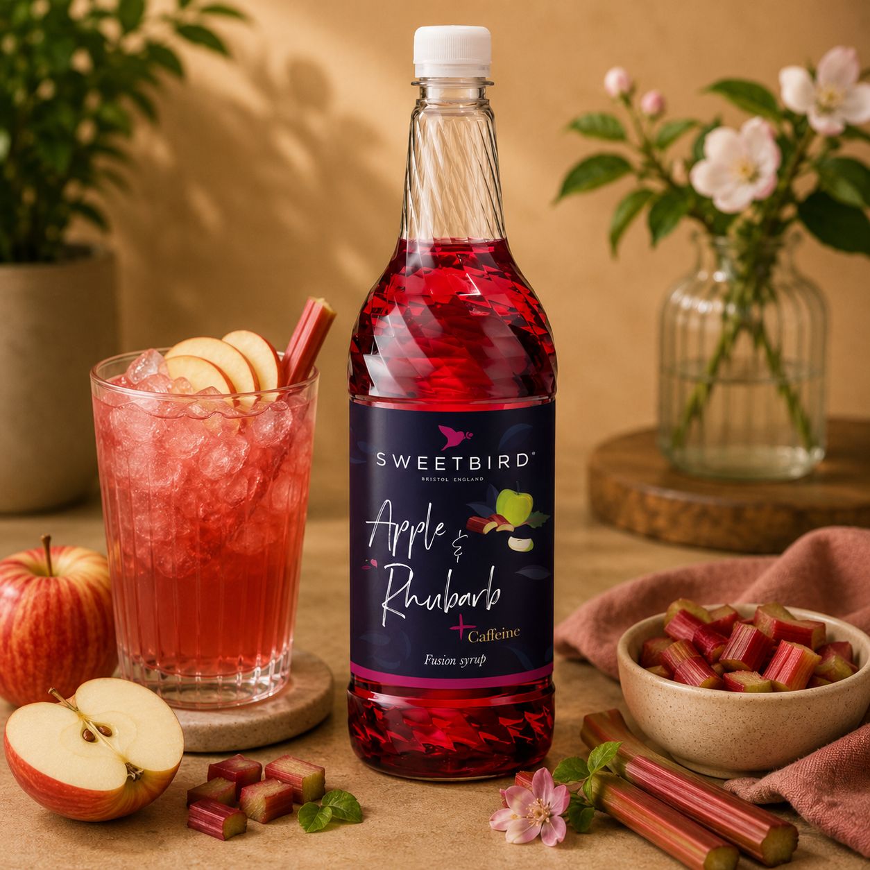 Sweetbird Apple + Rhubarb Fusions+ Syrup 1L