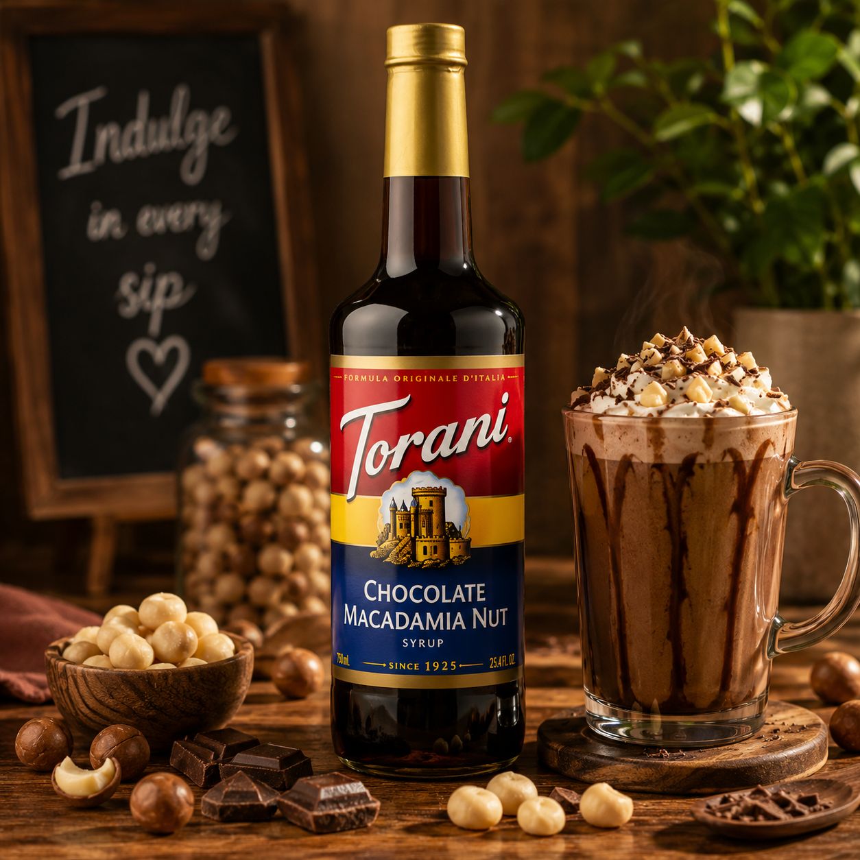 Torani Chocolate Macadamia Syrup 750ml