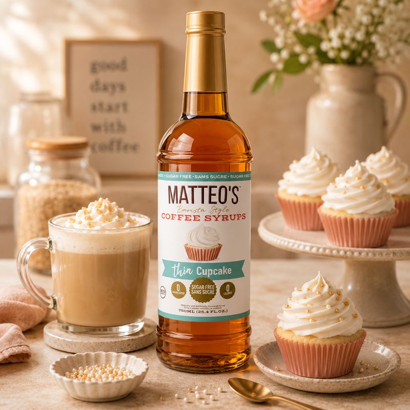Matteos Sugar Free Cupcake Syrup 750ml