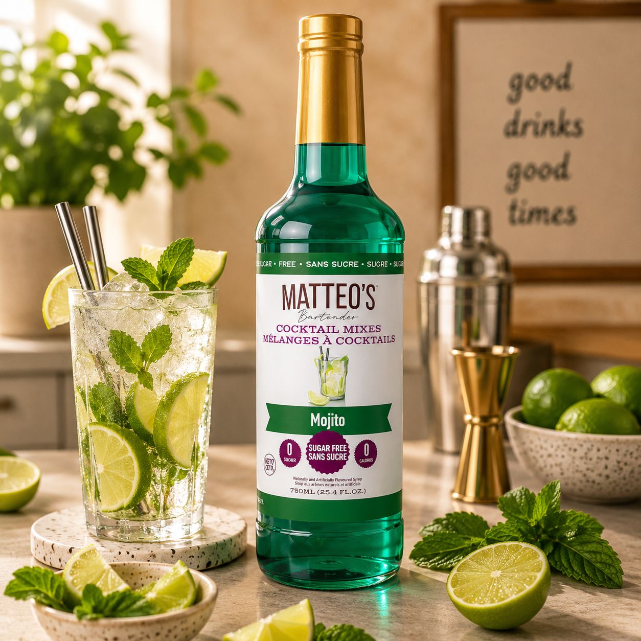 Matteos Sugar Free Mojito Syrup 750ml