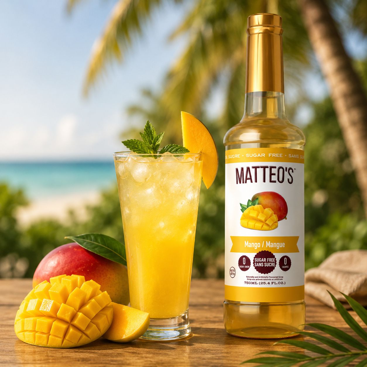 Matteos Sugar Free Mango Syrup 750ml