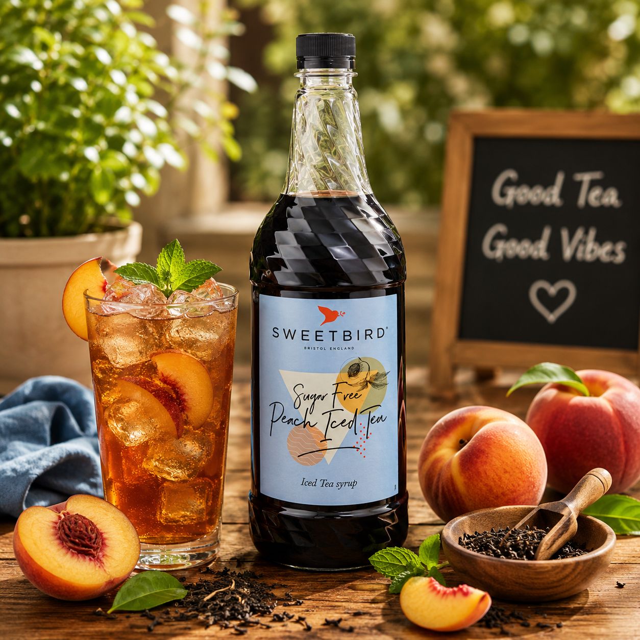 Sweetbird Sugar Free Peach Iced Tea Syrup 1L Sweetbird Sugar Free Peach Iced Tea Syrup 1L