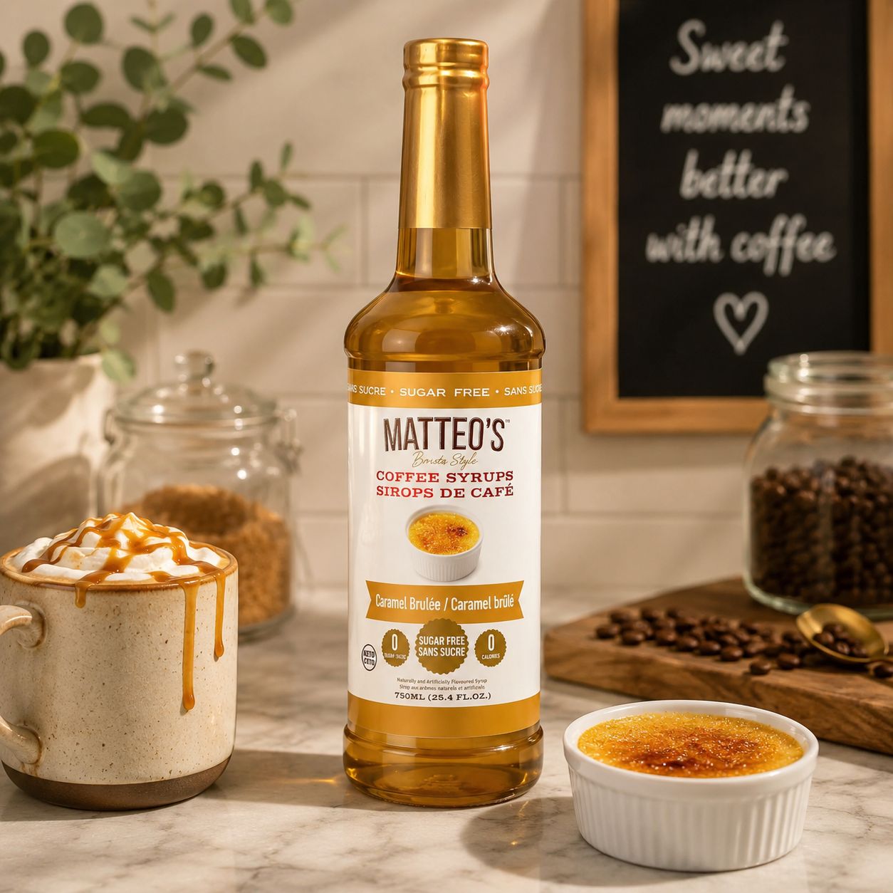 Matteos Sugar Free Caramel Brûlée Syrup 750ml Matteos Sugar Free Caramel Brûlée Syrup 750ml