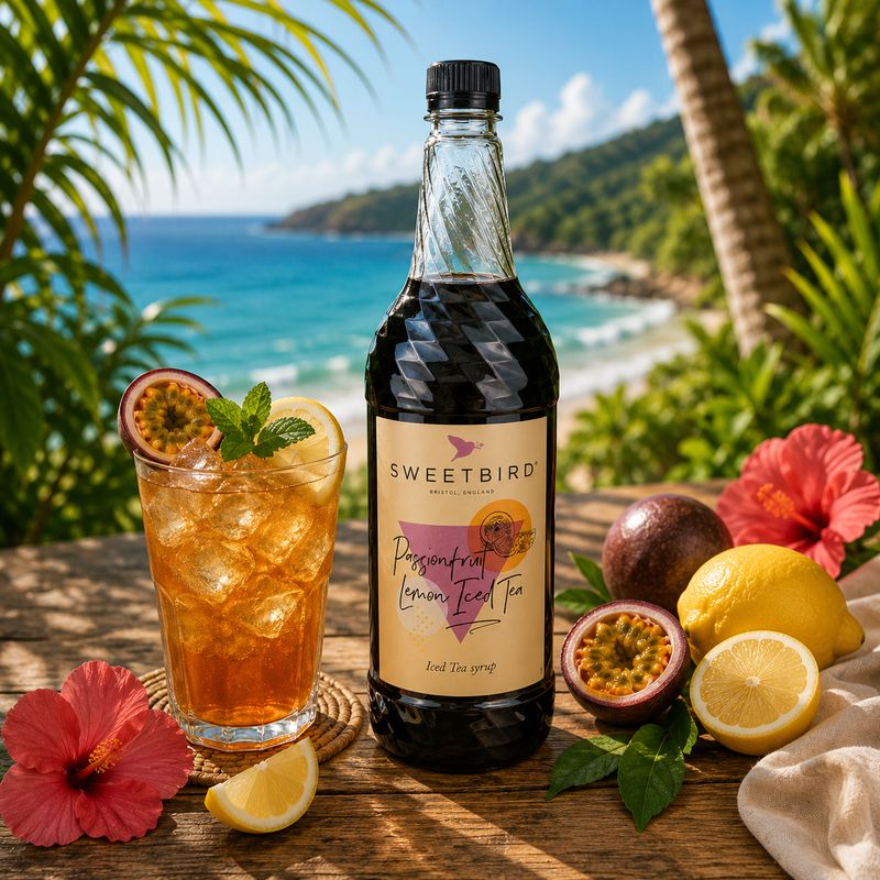 Sweetbird Passionfruit Lemon Iced Tea Syrup 1L